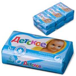 Мыло туалетное 90 г ДЕТСКОЕ (Весна), нейтральное, без отдушек и красителей