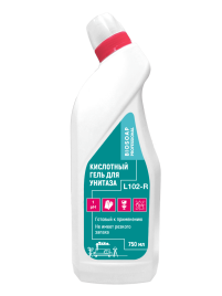 L102-R 750 мл.Кислотный гель для унитаза (готовое к применению)