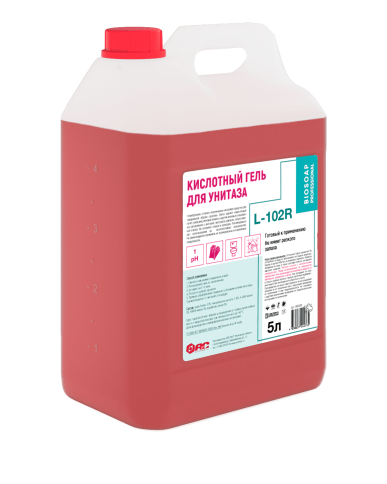 L102-R  5 л.Кислотный гель для унитаза (готовое к применению) фото 1