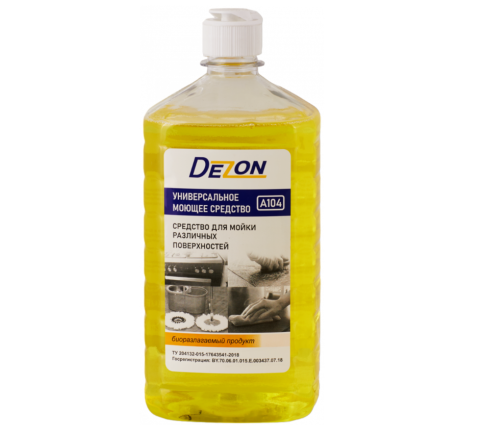 A104 (лимон) Средство для мойки различных поверхностей, нейтральное, пенное. Концентрат. 1.0 кг. фото 1