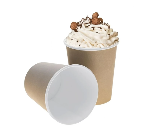 Стакан бумажный 1сл 250 мл d=80мм для горячего крафт (50 шт.) фото 1