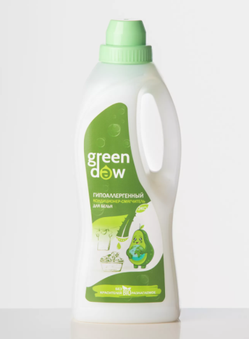 ЭКО кондиционер-смягчитель для белья Green DEW 1 л; биоразлагаемый, гипоаллергенный концентрат фото 1