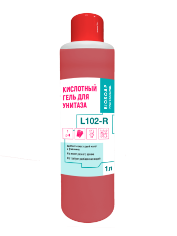 L102-R 1 л.Кислотный гель для унитаза (готовое к применению) фото 1