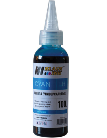 Чернила Hi-Black Универсальные для HP (Тип H-V1), C, 0,1 л. фото 1