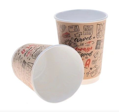 Стакан бумажный 2сл 250 (280) мл d=80 мм для горячего Travel крафт (24 шт.) фото 2
