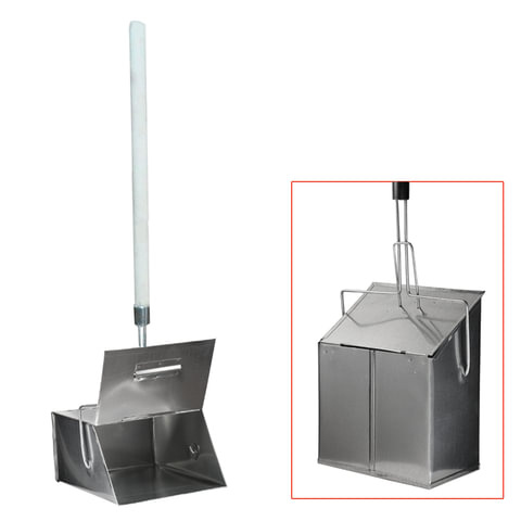 Совок для мусора металлический, с крышкой-ловушкой 24х29 см фото 1