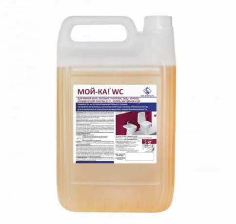Средсво моющее для изделий санитарно-бытового назначения "МОЙ-КА! WC" (цитрус), канистра 5 кг. фото 1