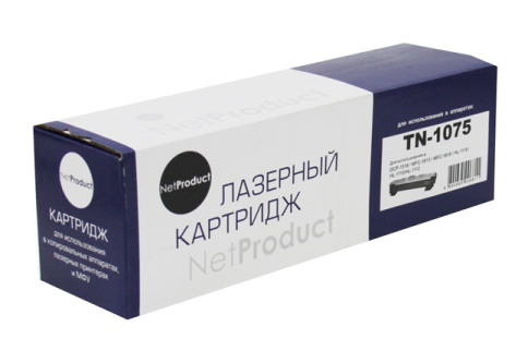 Тонер-картридж NetProduct (N-TN-1075) для Brother HL-1110R/1112R/DCP-1510R/MFC-1810R, 1K фото 1
